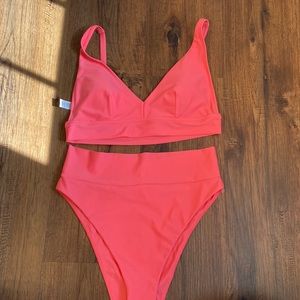 Aerie high waist bikini set with top